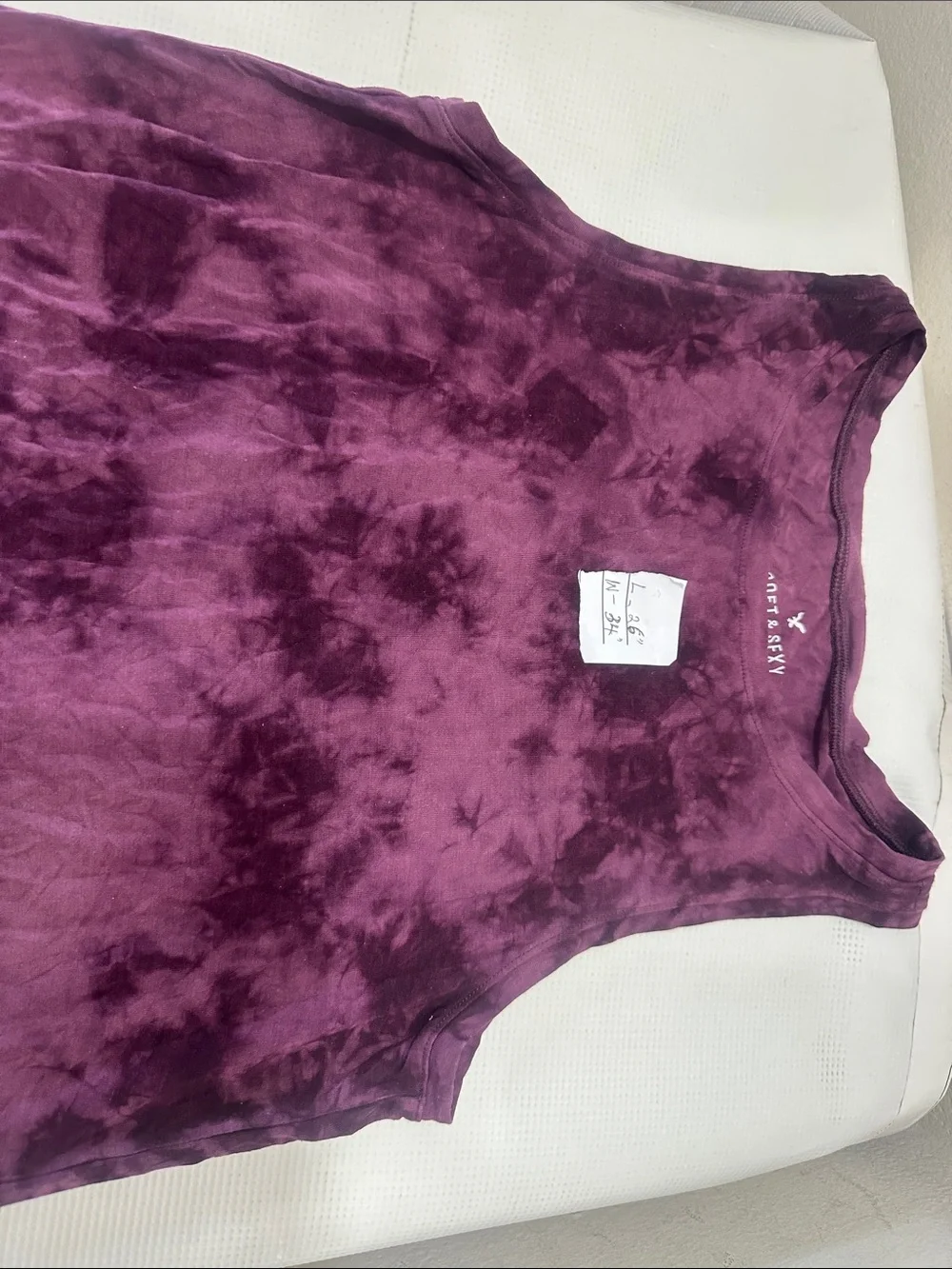American Eagle Outfitters Purple Tie-Dye Sleeveless Tank
